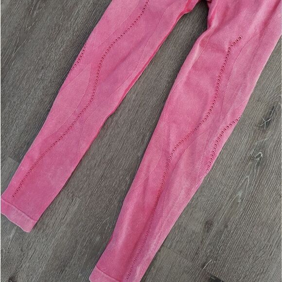 Mono B. High Waist Perforated Pink Leggings S - Picture 6 of 9